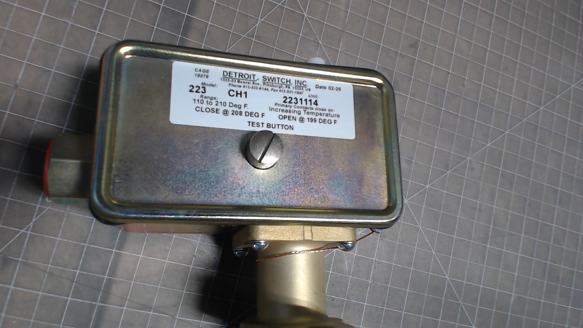 Switch Temperature Control - Electrical